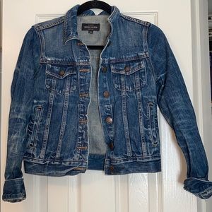 Distressed jean jacket